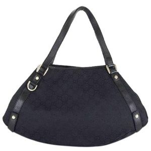 Authentic Gucci Abbey Black Monogram Canvas